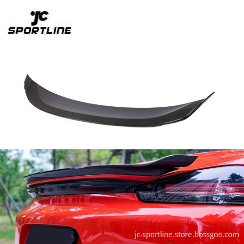 Carbon Fiber Trunklid and Rear Spoiler for Porsche 718 Boxster 2016-2019